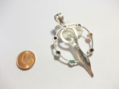 ciondolo CHAKRA cerchio ottone/argento – argento
