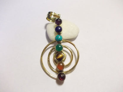 ciondolo CHAKRA spirale ottone/argento – ottone