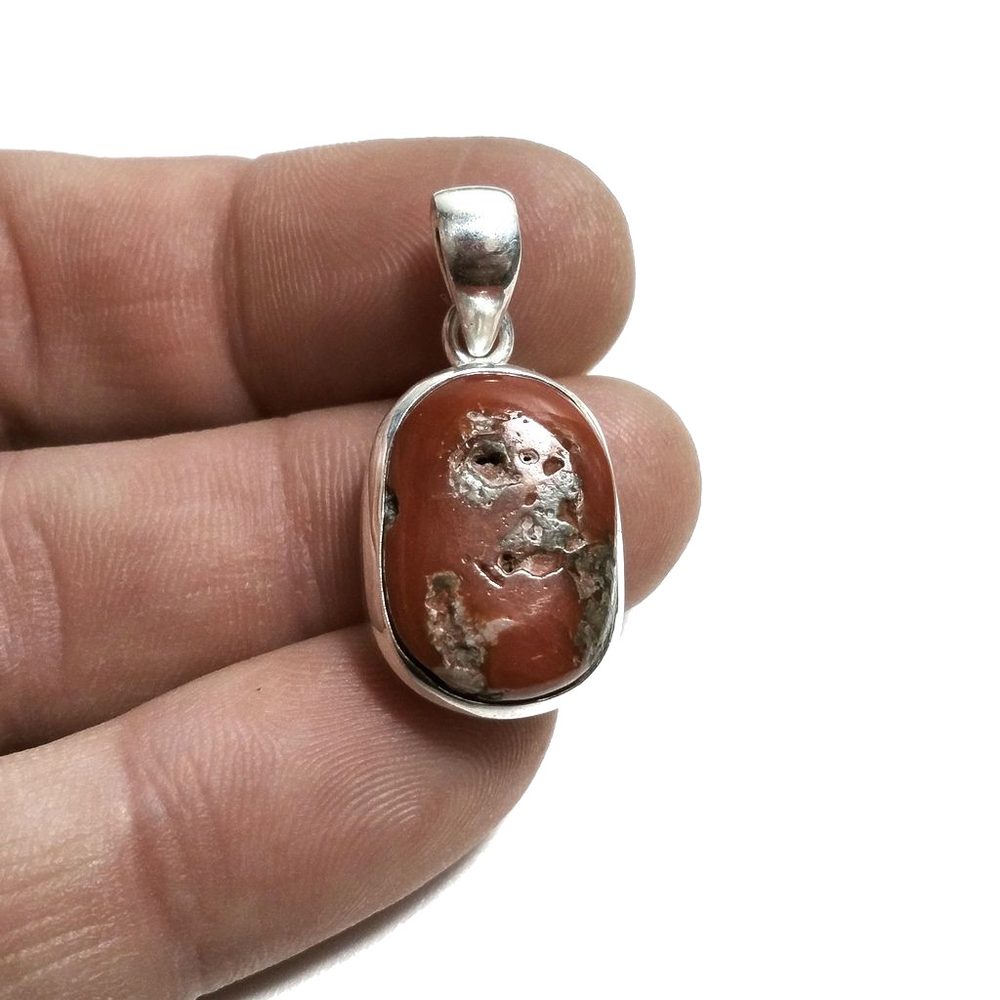 CIONDOLO con corallo naturale - argento 925 | Gioielli in argento