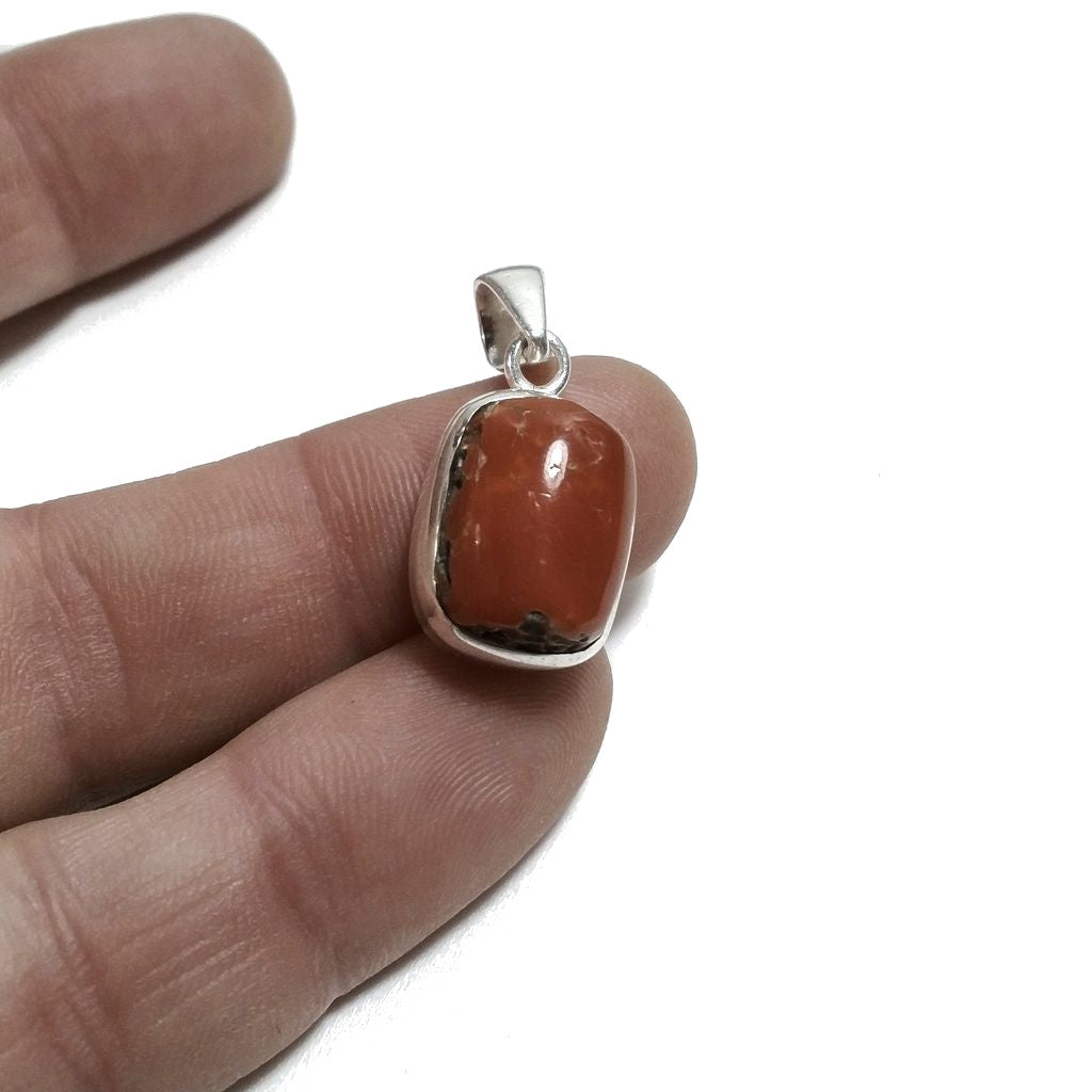 CIONDOLO con corallo naturale - argento 925 | Gioielli in argento