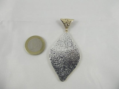 CIONDOLO CROCIFISSO argento/bronzo foglia - ilmondodiwit - Ciondolo