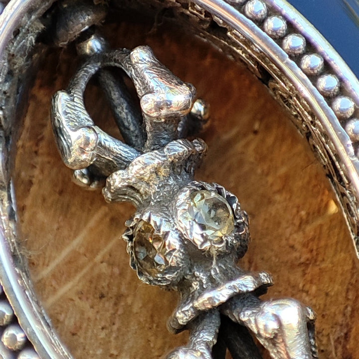 Ciondolo ELIAS con pietra ONICE NERO in argento 925 Ciondolo artigianale TUAREG