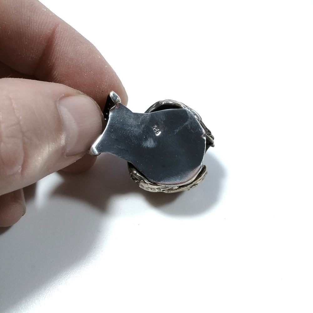 Ciondolo ETNICO in argento antico con Vaso con Zirconi e donna nuda | GIOIELLI ETNICI – immagine4