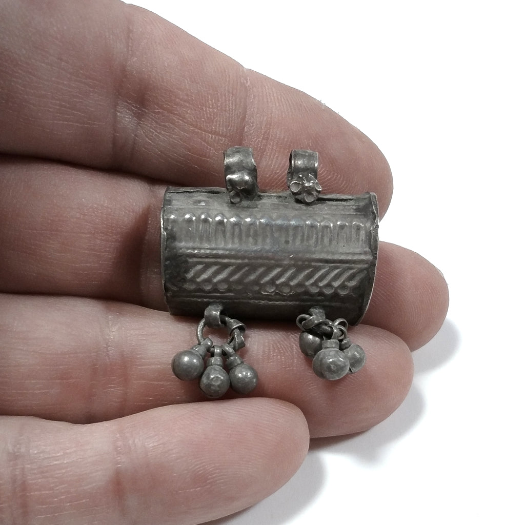 Ciondolo ETNICO in argento antico con PORTA PREGHIERE | GIOIELLI ETNICI – immagine3