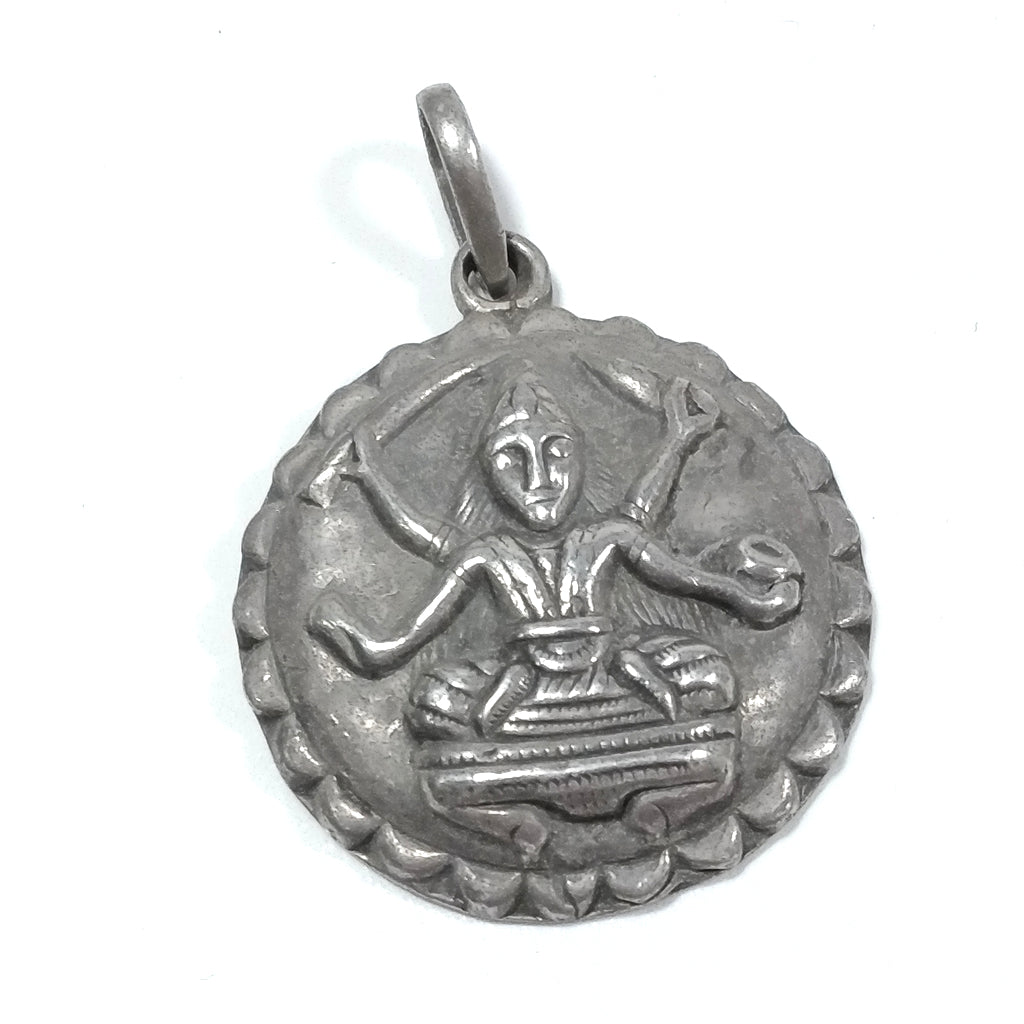 Ciondolo ETNICO in argento antico con SHIVA | GIOIELLI ETNICI – immagine5