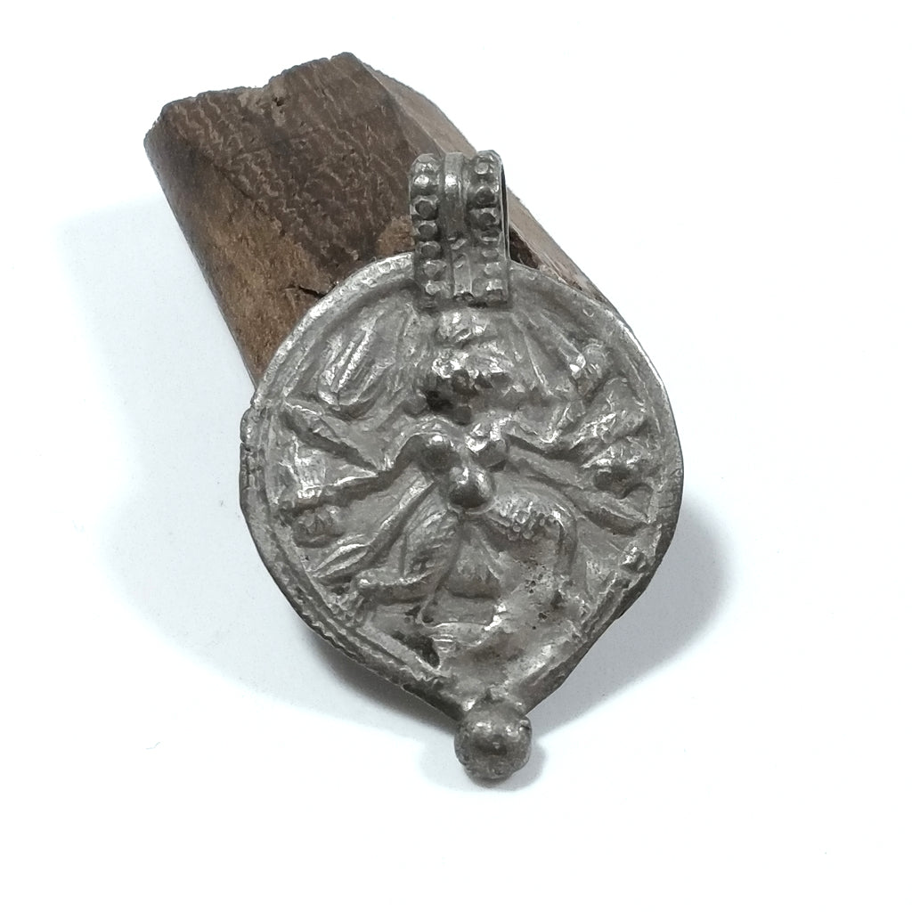 Ciondolo ETNICO in argento antico con SHIVA | GIOIELLI ETNICI