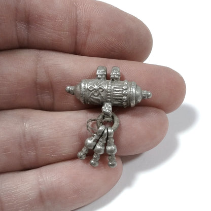 Ciondolo ETNICO in argento antico con PORTA PREGHIERE | GIOIELLI ETNICI