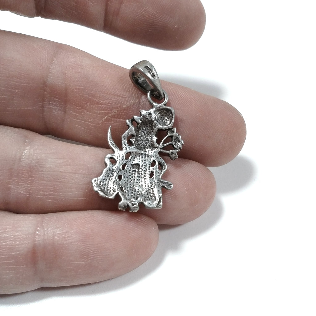 Ciondolo ETNICO in argento antico con KALI | GIOIELLI ETNICI – immagine4