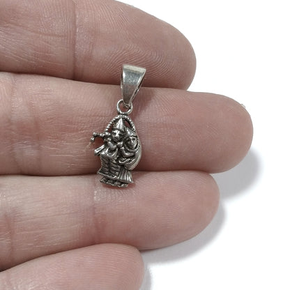 Ciondolo ETNICO in argento 925 con RADHA KRISHNA | GIOIELLI ETNICI