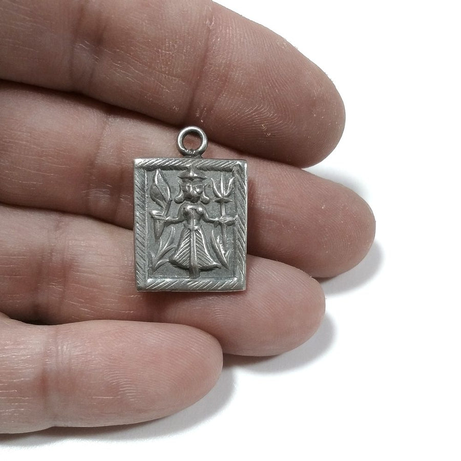 Ciondolo Ganesha In Argento Sterling 925 - 44x30mm Gioiello Spirituale