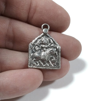 Ciondolo ETNICO in argento 925 con DURGA – immagine5