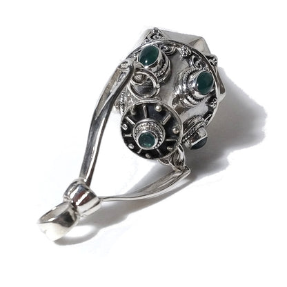 Ciondolo artigianale in argento 925 Ciondolo artigianale Flourite | GIOIELLI ETNICI | Pendolo