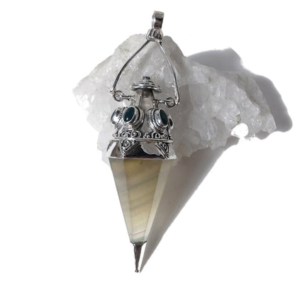 Ciondolo artigianale in argento 925 Ciondolo artigianale Flourite | GIOIELLI ETNICI | Pendolo
