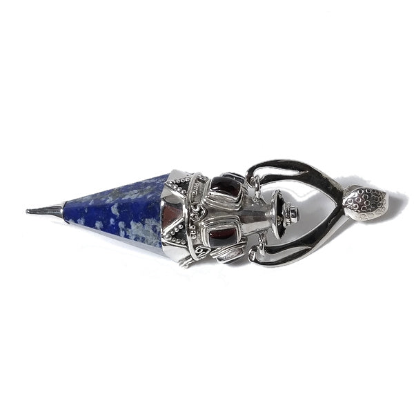 Ciondolo artigianale in argento 925 Ciondolo artigianale Lapislazzuli, Granato | GIOIELLI ETNICI | Pendolo