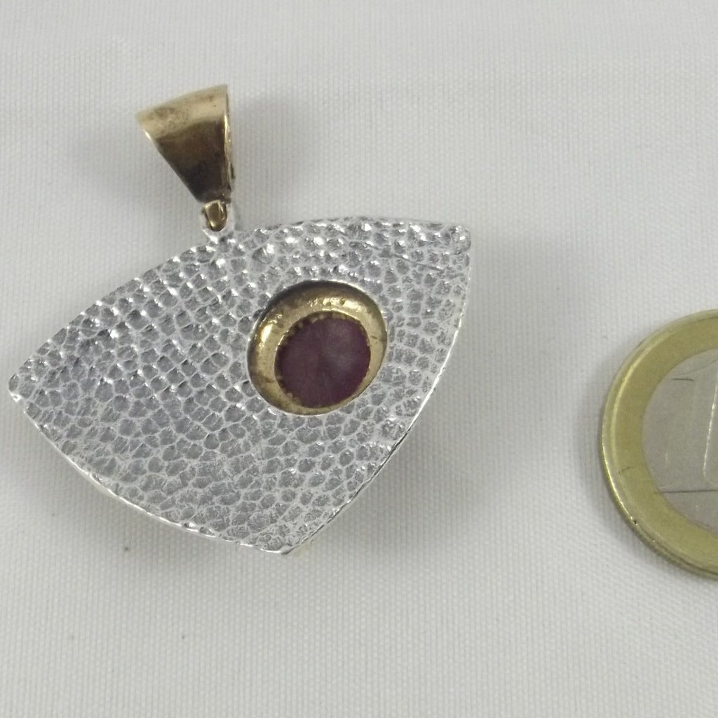 CIONDOLO TRIANGOLO argento/bronzo TULIPANO - ilmondodiwit - Ciondolo