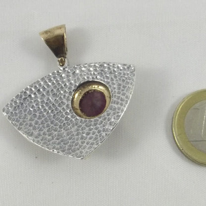 CIONDOLO TRIANGOLO argento/bronzo TULIPANO - ilmondodiwit - Ciondolo
