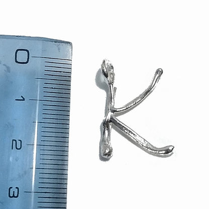 CIONDOLO PERSONALIZZATO in argento 925 con lettera - K