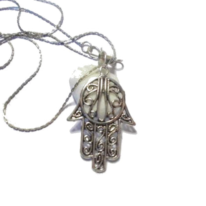 Ciondolo/Collana MANO DI FATIMA ottone grande | HAMSA