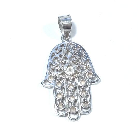 Ciondolo ETNICO in argento 925 con MANO DI FATIMA | GIOIELLI IN ARGENTO