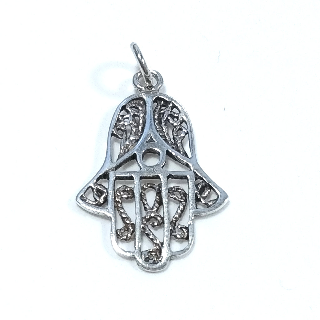 Ciondolo ETNICO in argento 925 con MANO DI FATIMA | GIOIELLI IN ARGENTO