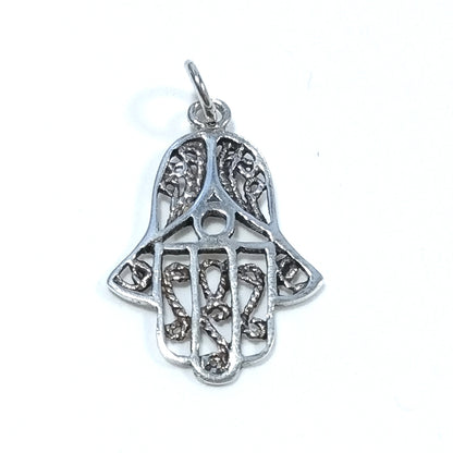 Ciondolo ETNICO in argento 925 con MANO DI FATIMA | GIOIELLI IN ARGENTO