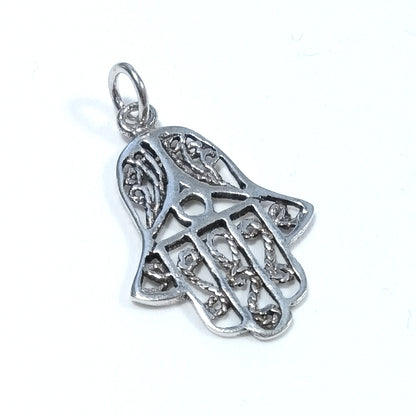 Ciondolo ETNICO in argento 925 con MANO DI FATIMA – immagine5