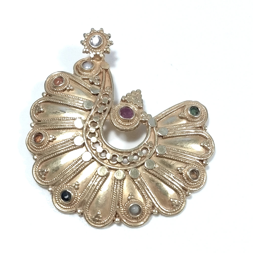 Ciondolo ETNICO in oro 22 carati ORNAMENTI etnici Rubino, Smeraldo, Perla | GIOIELLI IN ARGENTO