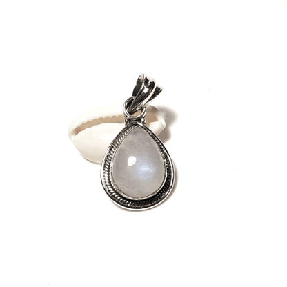 CIONDOLO pietra di luna - argento 925 goccia