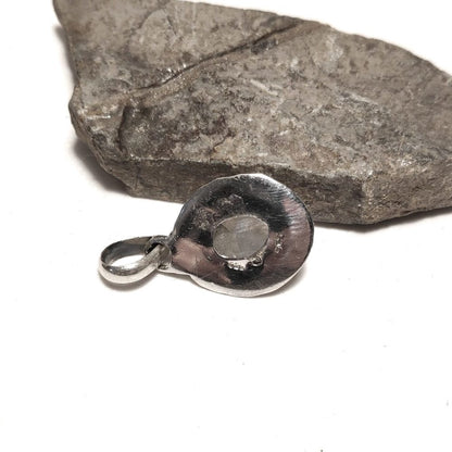 CIONDOLO pietra di luna - argento 925 ovale