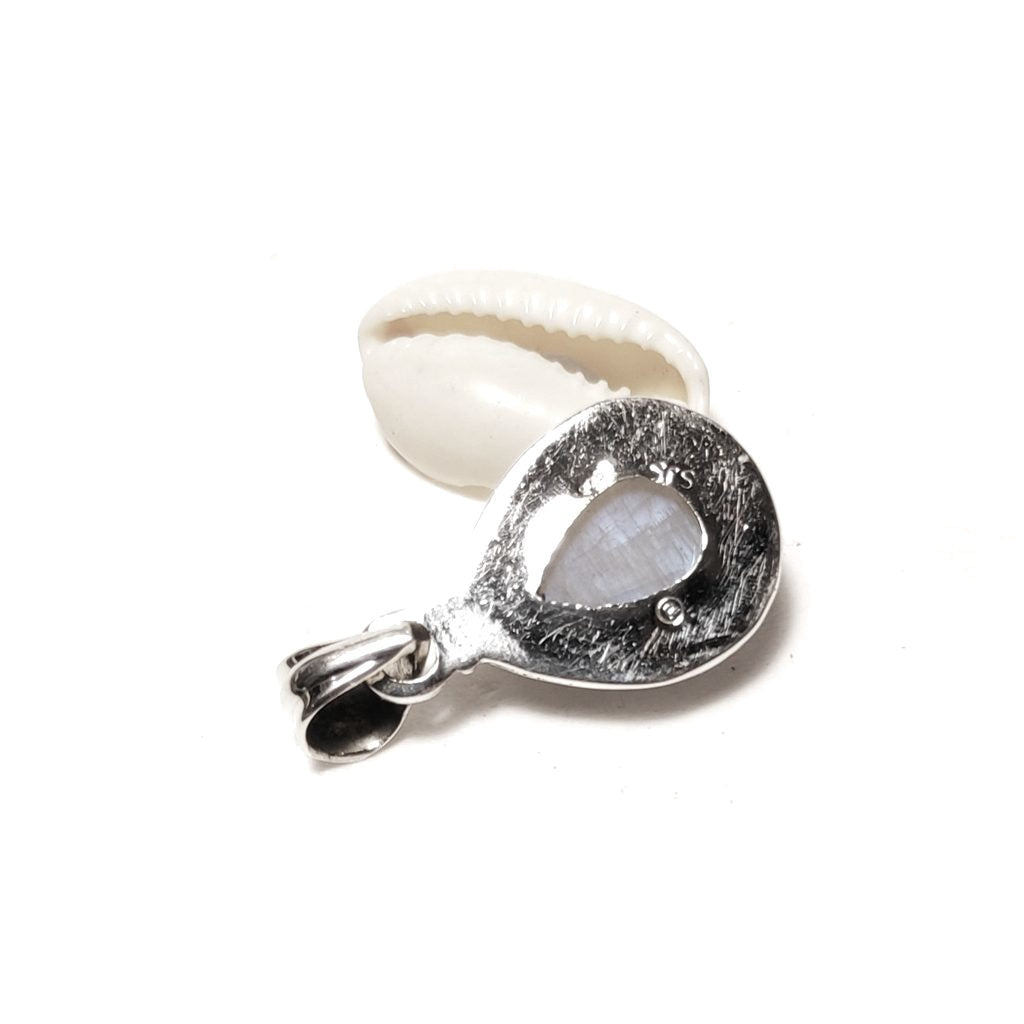 CIONDOLO pietra di luna - argento 925 goccia