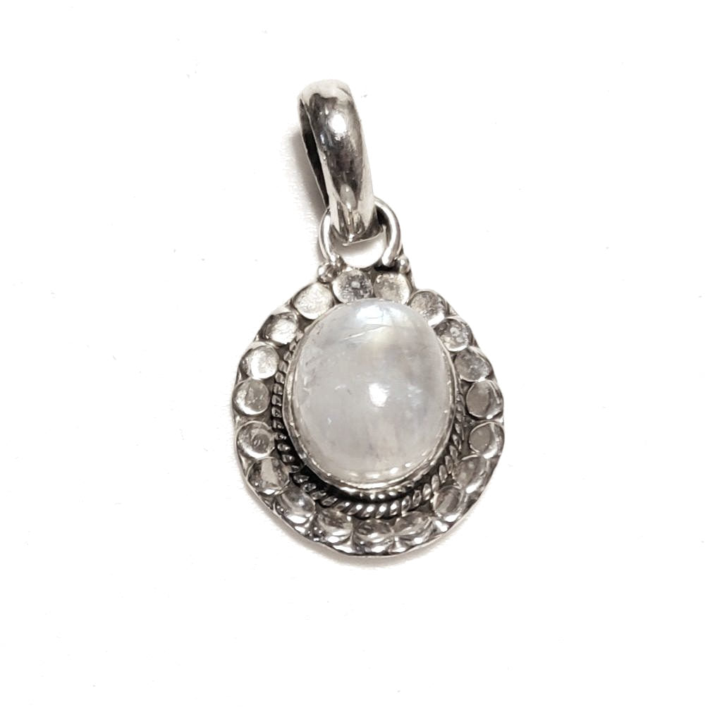 CIONDOLO pietra di luna - argento 925 ovale