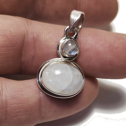 Ciondolo d'argento in argento 925 Ciondolo con pietra Pietra di Luna | GIOIELLI ETNICI