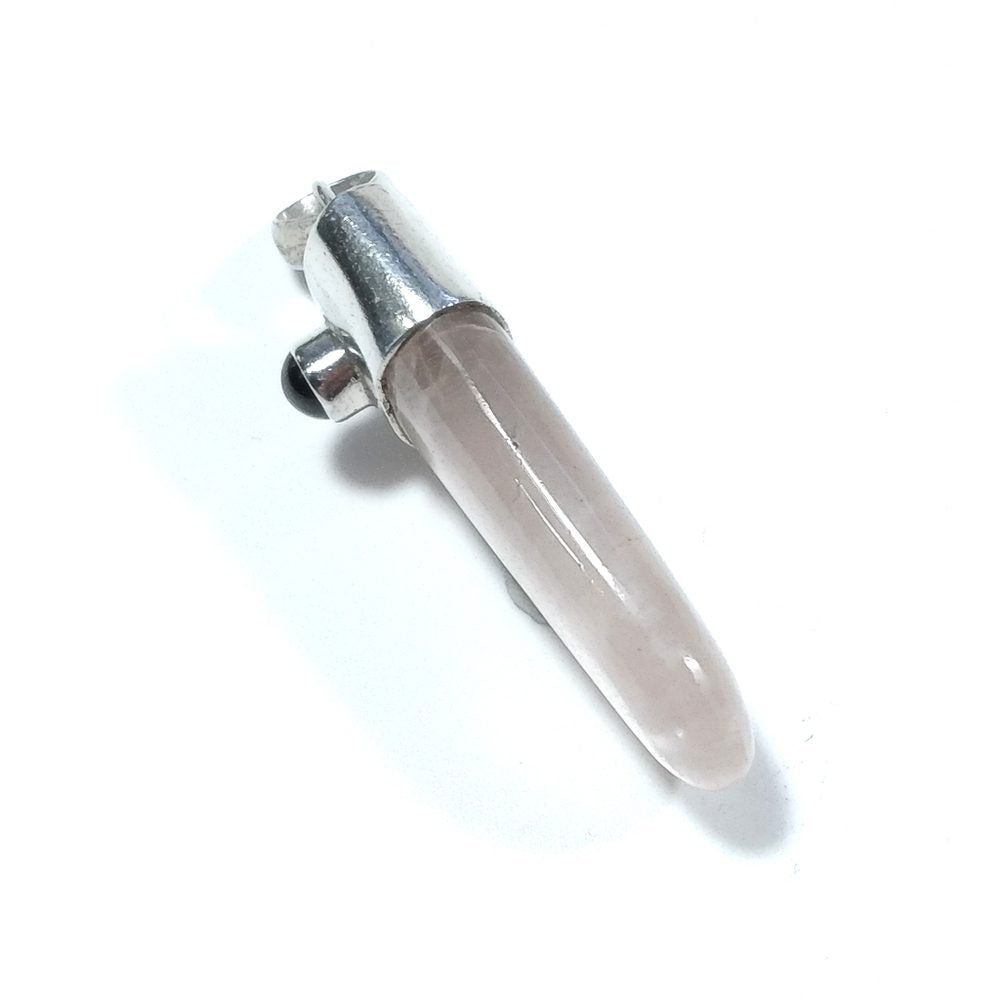 Ciondolo con pietra in argento 925 Quarzo rosa – immagine2