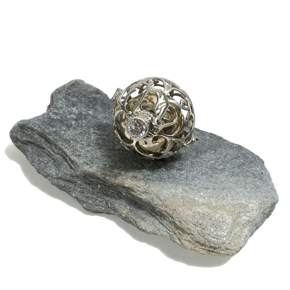 CHIAMA ANGELI | in argento 925 Ciondolo artigianale Cristallo di rocca | GIOIELLI ETNICI