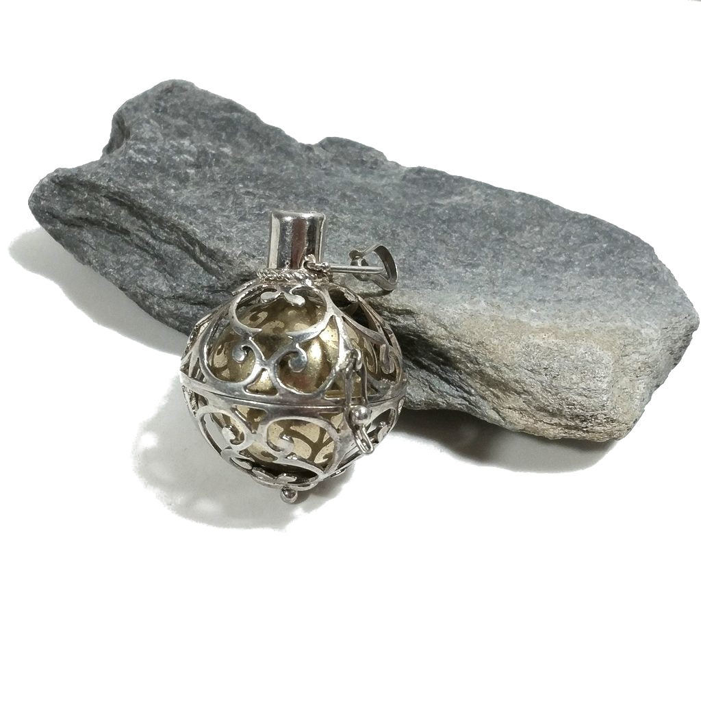 CHIAMA ANGELI | in argento 925 Ciondolo artigianale Cristallo di rocca | GIOIELLI ETNICI