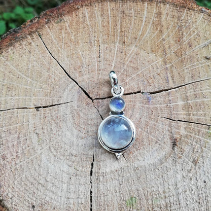 Ciondolo TAPI con pietra PIERA DI LUNA in argento 925 Ciondolo artigianale