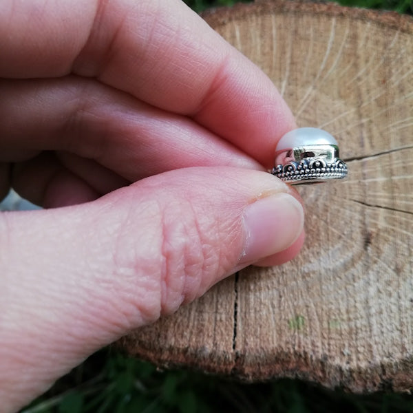 Ciondolo TARA con pietra PERLA in argento 925 Ciondolo artigianale