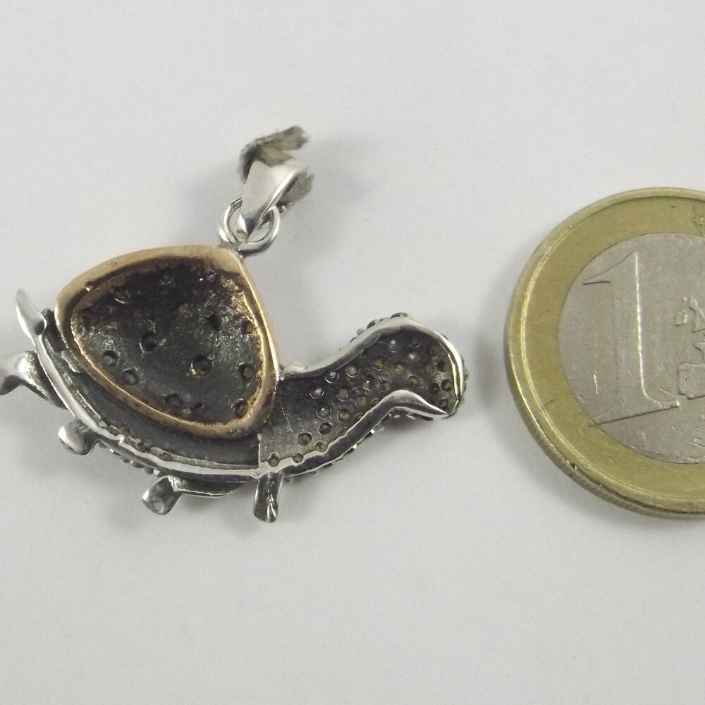 CIONDOLO TARTARUGA argento/bronzo - ilmondodiwit - Ciondolo