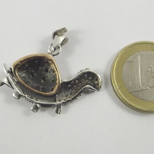 CIONDOLO TARTARUGA argento/bronzo - ilmondodiwit - Ciondolo