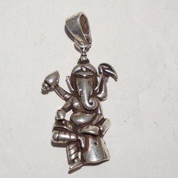 Ciondolo GANESH in argento 925 - etnico danzante