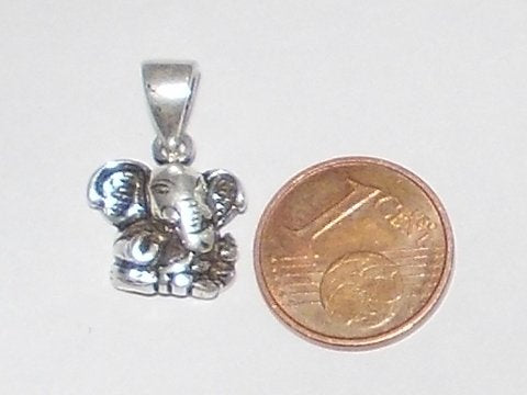 Ciondolo GANESH in argento 925 - etnico