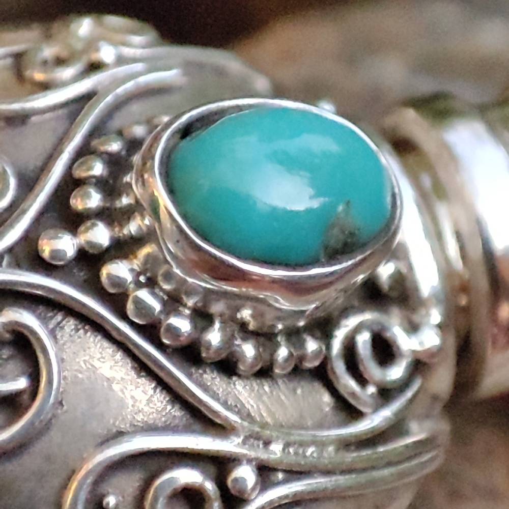 Ciondolo porta profumo in argento - ASIA turchese