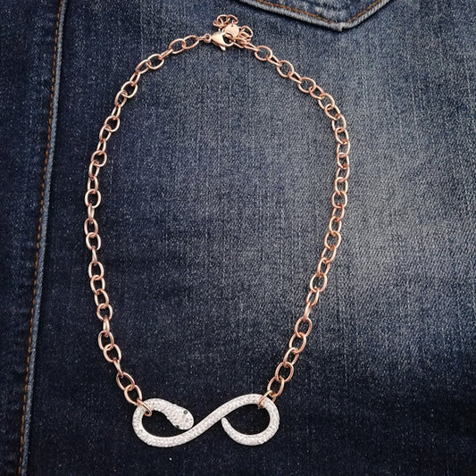 COLLANA JOE collana a catena con ciondolo a serpente in acciaio 316 L Chirurgico