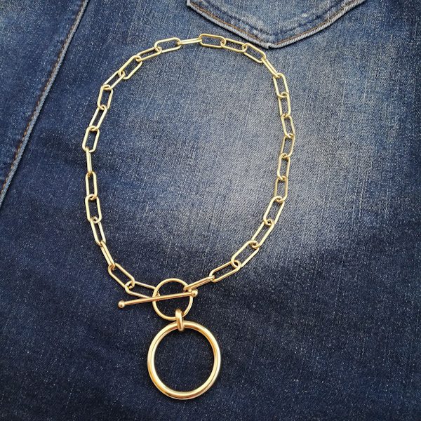COLLANA JOHN in acciaio 316 L Chirurgico | collane in acciaio | Collana con maglia rettangolare
