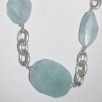 COLLANA ACQUAMARINA e argento - ilmondodiwit - Collana