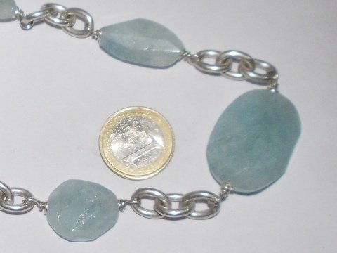 COLLANA ACQUAMARINA e argento - ilmondodiwit - Collana