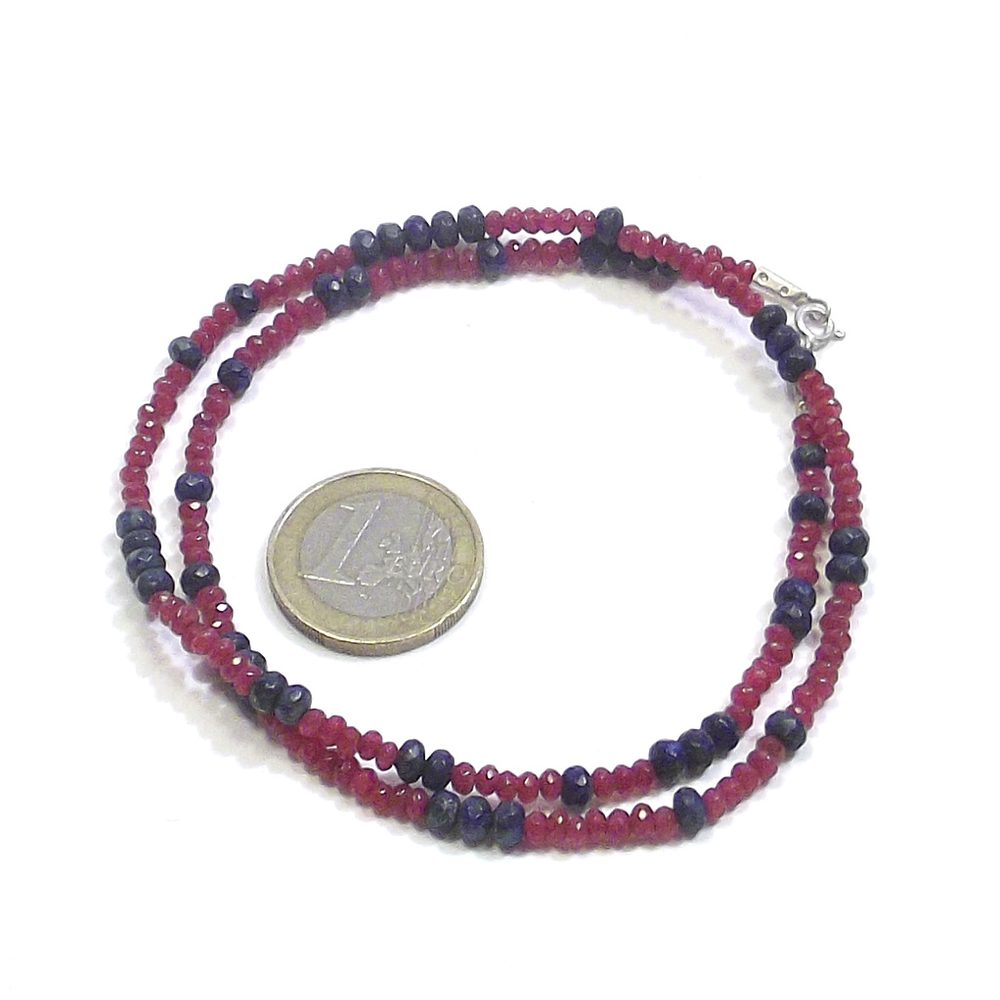 COLLANA ETNICA con agata rubino - lapislazzuli - UOMO DONNA – immagine3