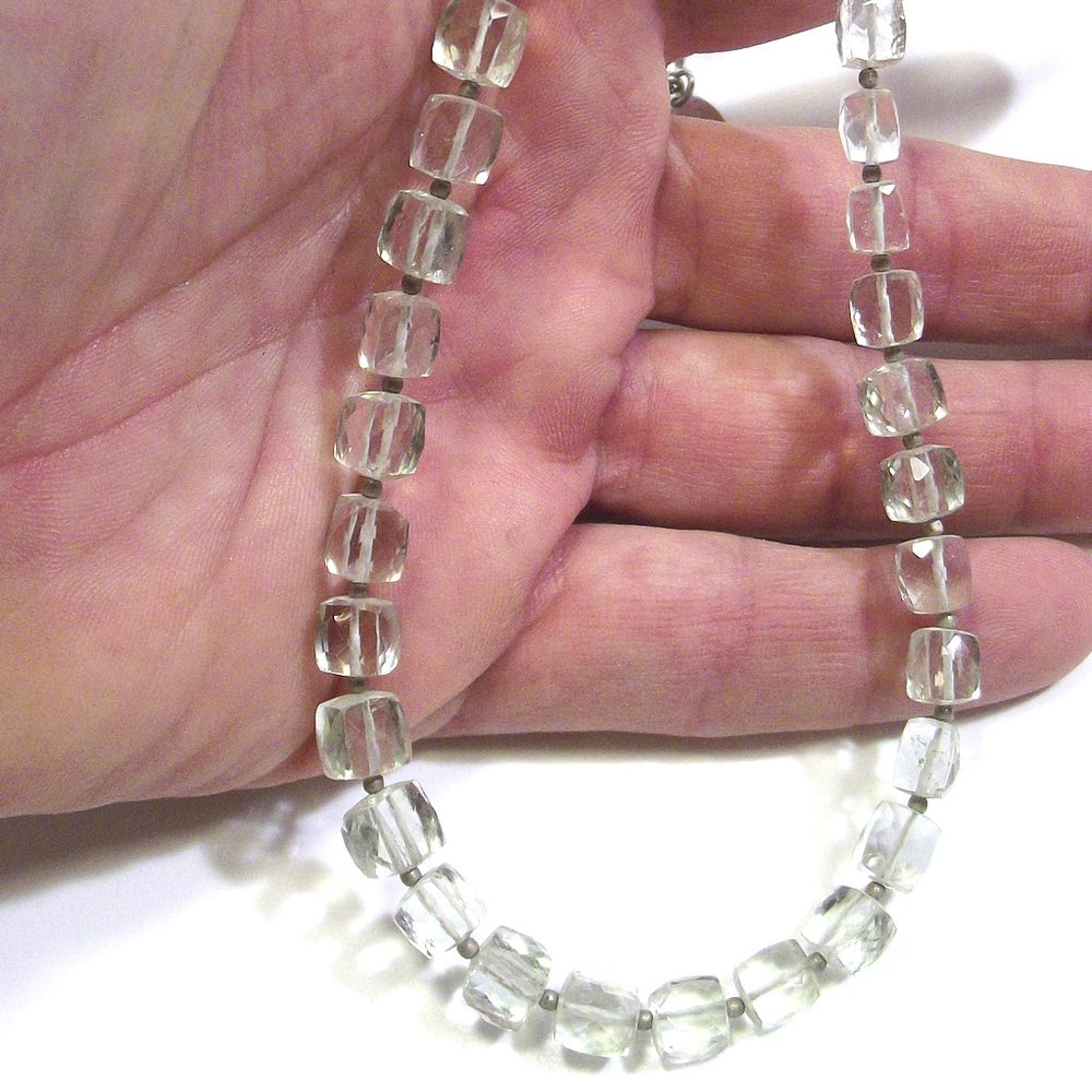 GIOIELLI | COLLANA con pietra - Ametista verde sfaccettato e argento – immagine4