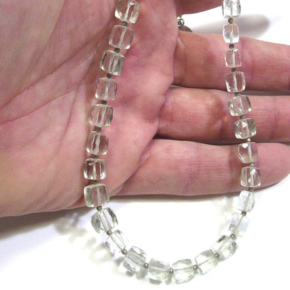 GIOIELLI | COLLANA con pietra - Ametista verde sfaccettato e argento – immagine4