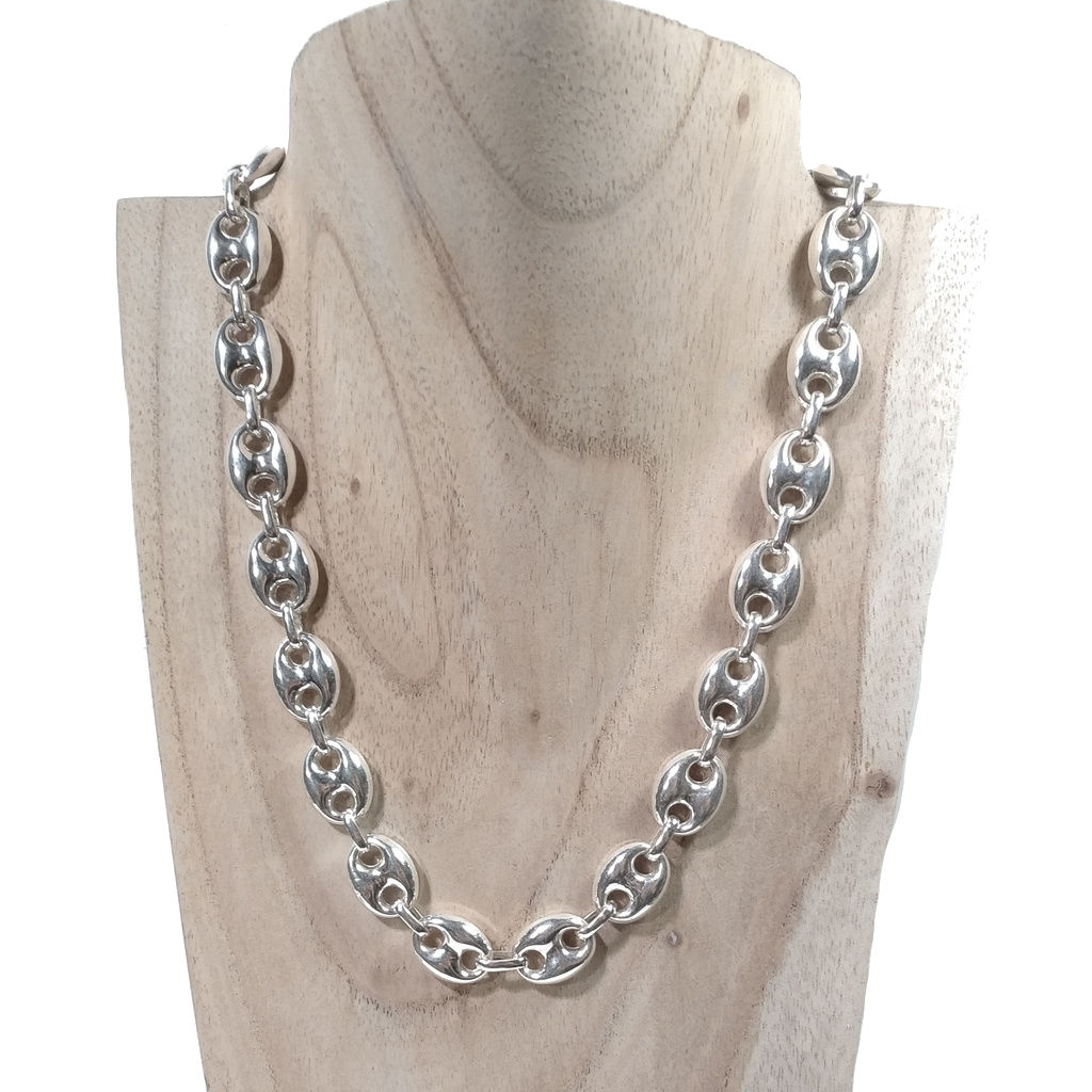 COLLANA in argento 925 maglia marina - ANNA